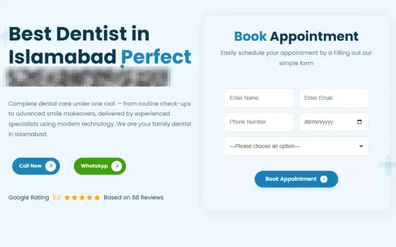 Dental Clinic Website Design results